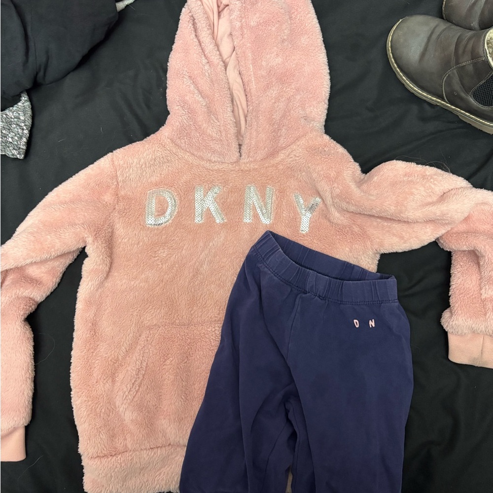 DKNY Pink and Blue Leggings